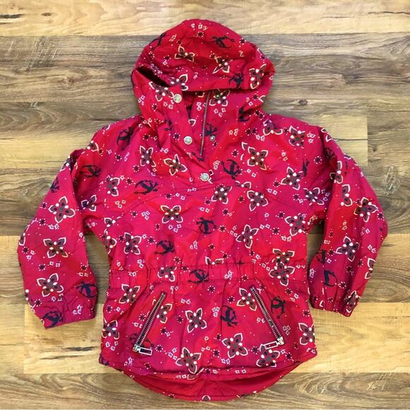 L.L. Bean Kids Vintage Hooded Ski Jacket Red Bandana Pocket Size 10-12 - Picture 2 of 13